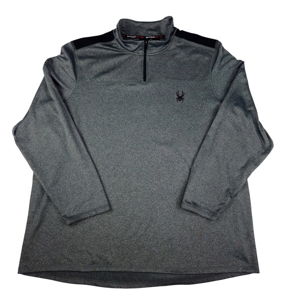 Spyder Other - Spyder Active Men's Gray 1/4 Zip Pullover Long Sleeve Athletic Sweater XXL